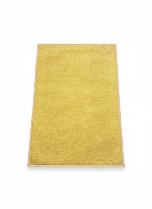 2' x 3' Rectangle Yellow Solid Modern Washable Area Rug