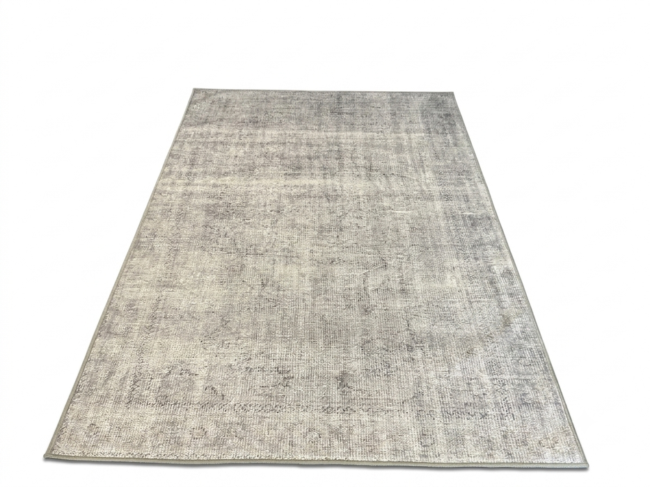 6' x 9' Rectangular Gray Ivory Distressed Vintage Washable Area Rug