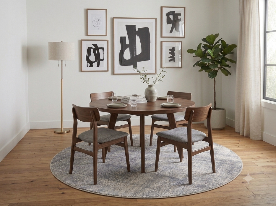 7' Round Washable Area Rug