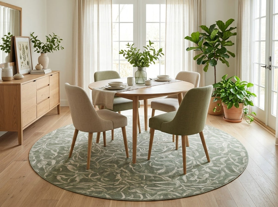 7' Round Washable Area Rug
