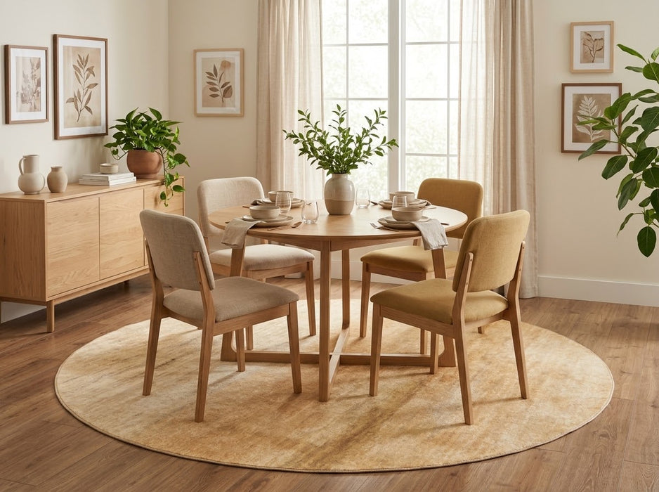 7' Round Washable Area Rug