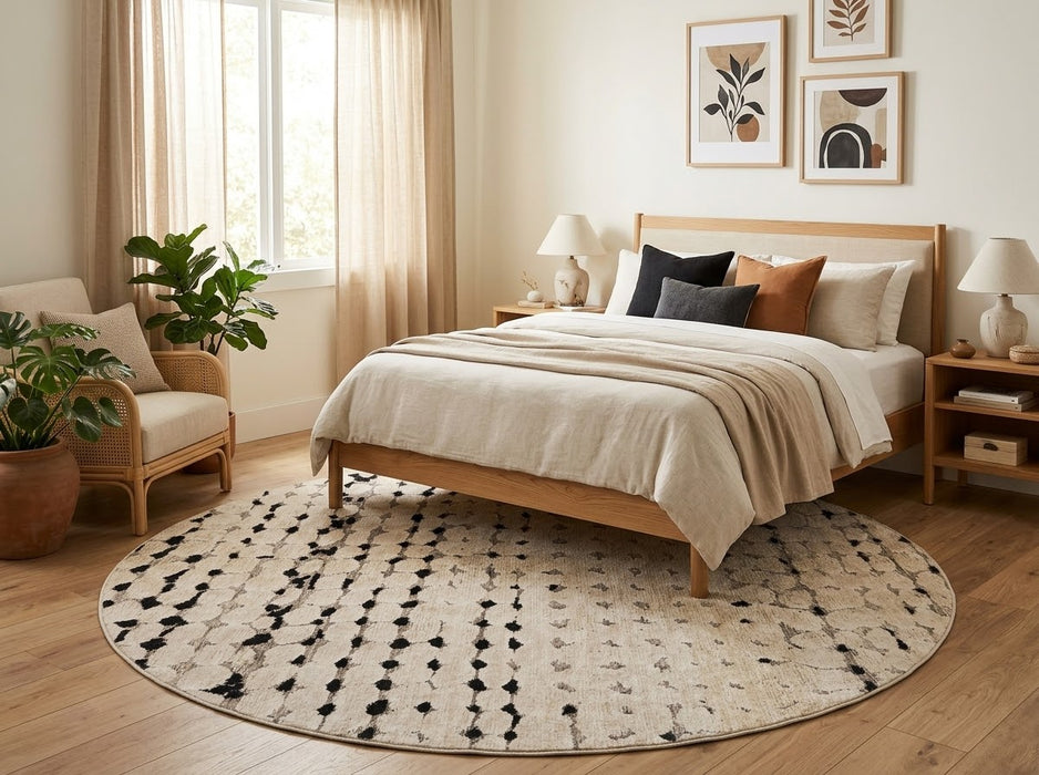 7' Round Washable Area Rug
