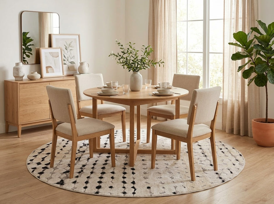 7' Round Washable Area Rug