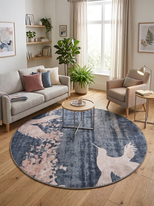 6' Round Washable Area Rug