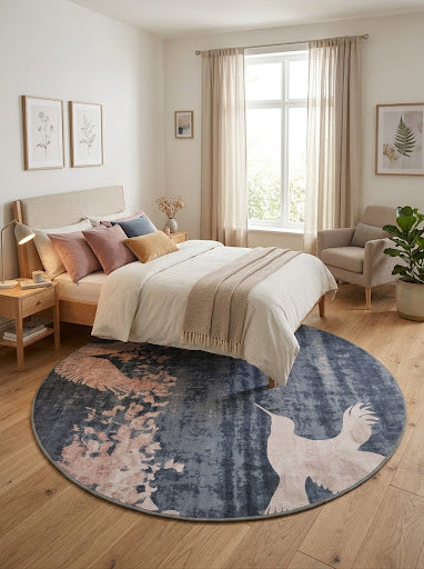 6' Round Washable Area Rug