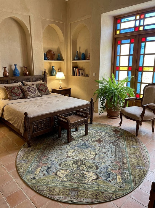 8' Round Washable Area Rug