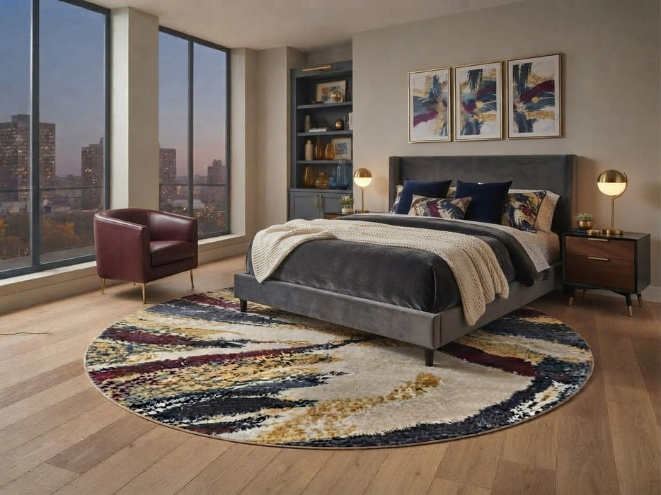 8' Round Washable Area Rug