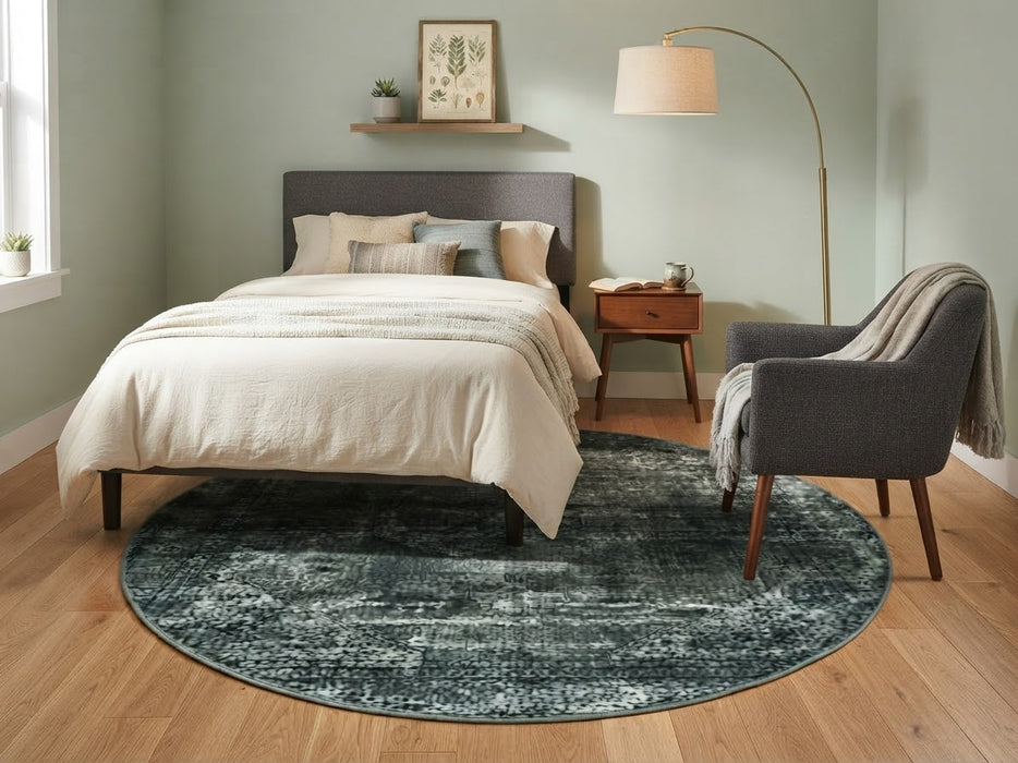 6' Round Washable Area Rug