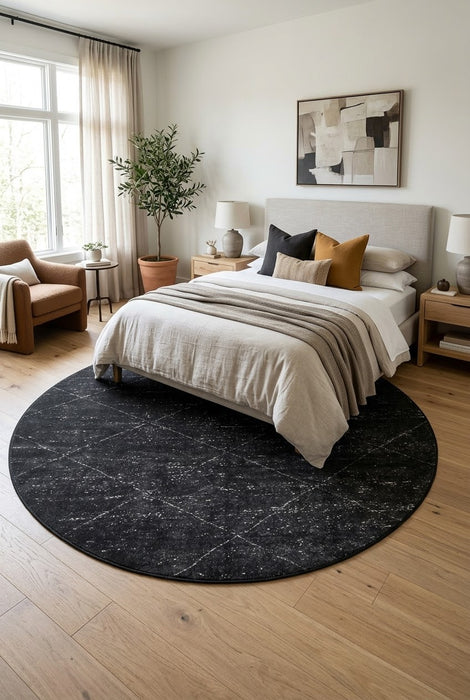 8' Round Washable Area Rug