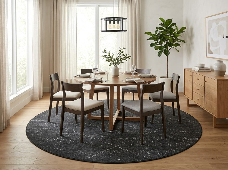 8' Round Washable Area Rug