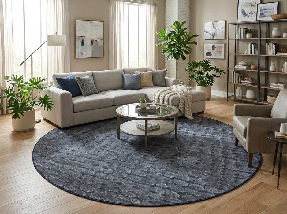 8' Round Washable Area Rug