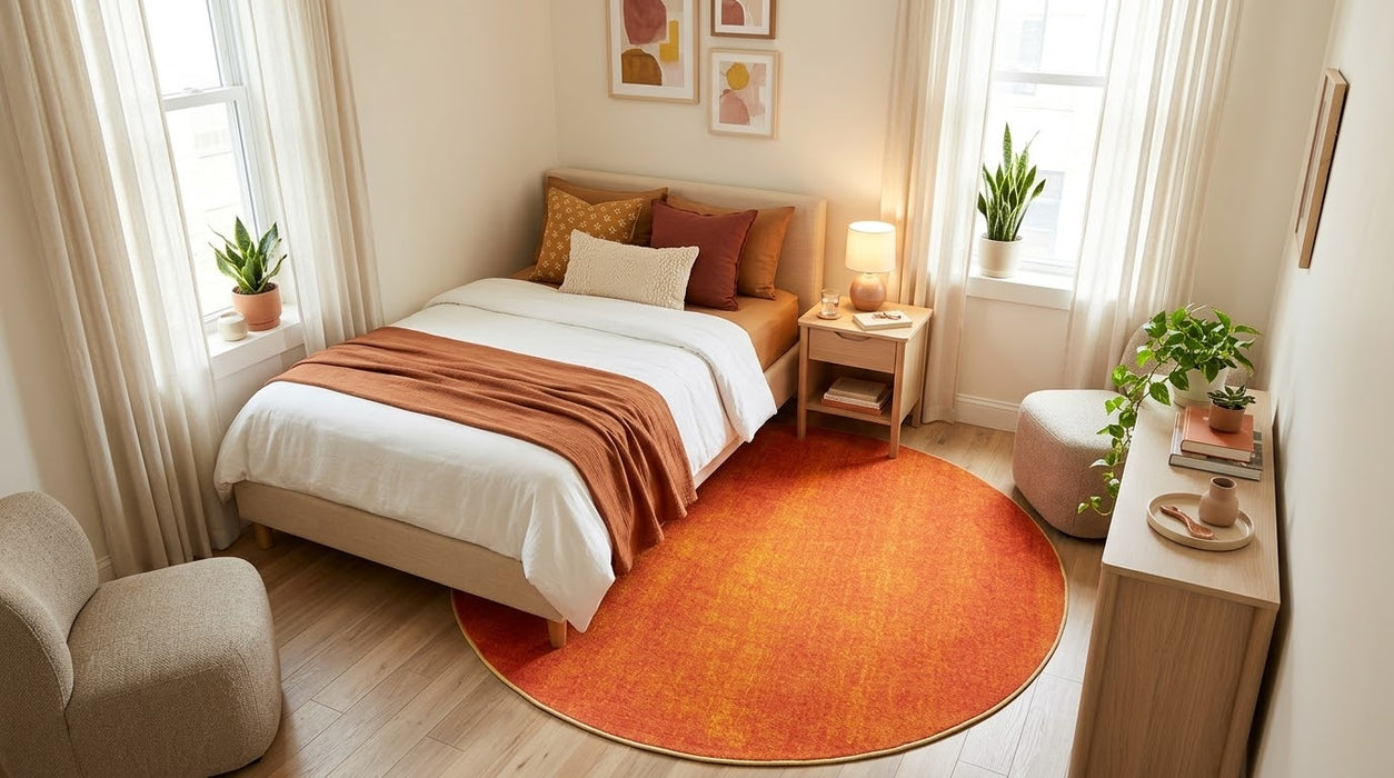 6' Round Washable Area Rug