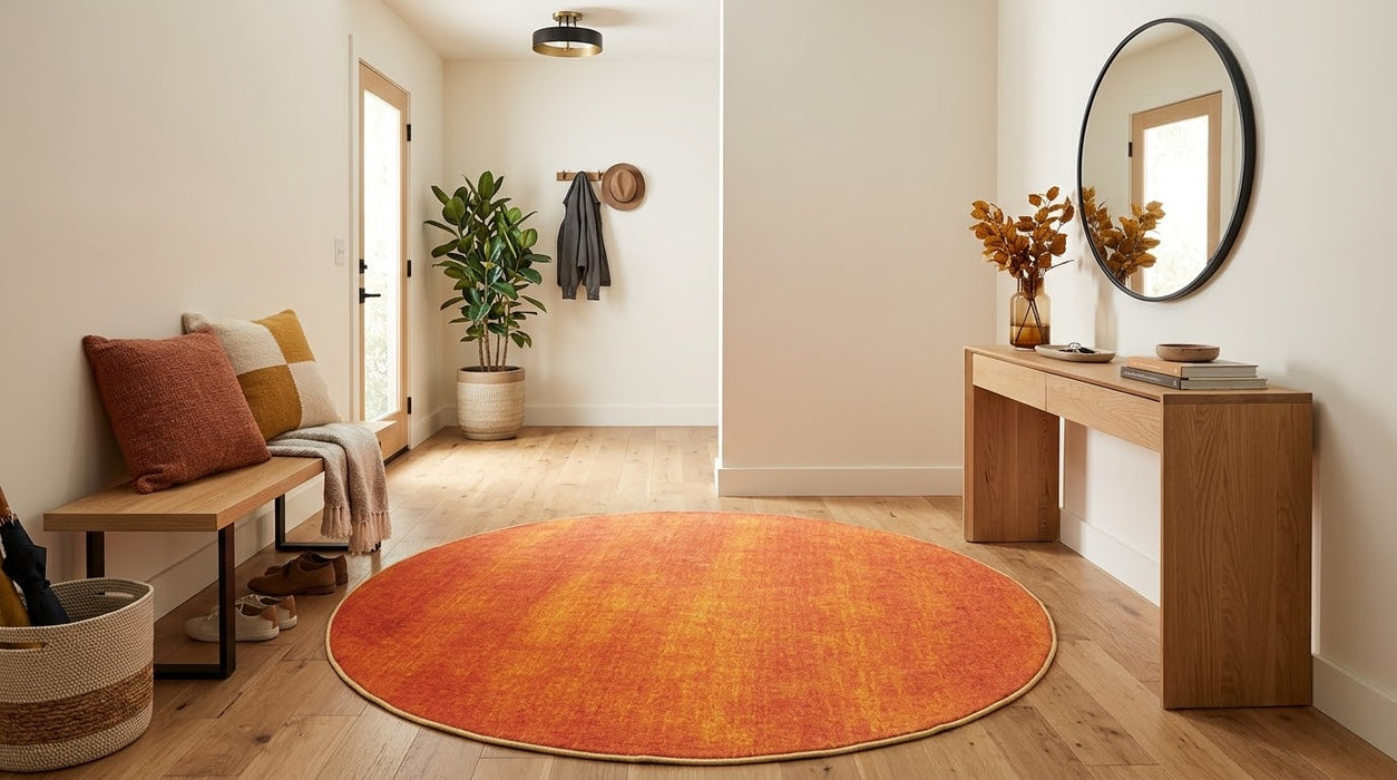 6' Round Washable Area Rug