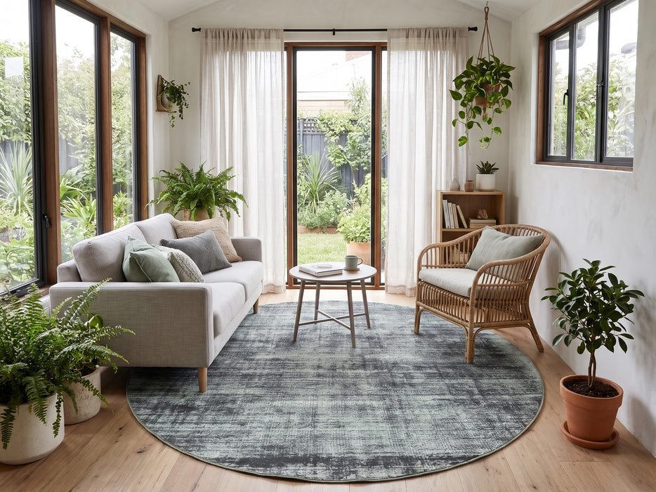 8' Round' Washable Area Rug