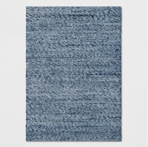 7'X10' Indigo Chunky Knit Wool Woven Rug - By Project 62™