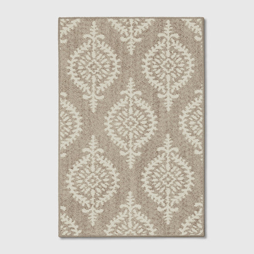 Size 4'x5'6" Color Gray Paisley Tufted Rug - Threshold™