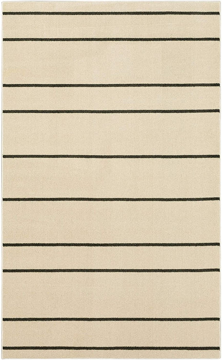 5' x 8' Black Striped Area Rug By Mohawk