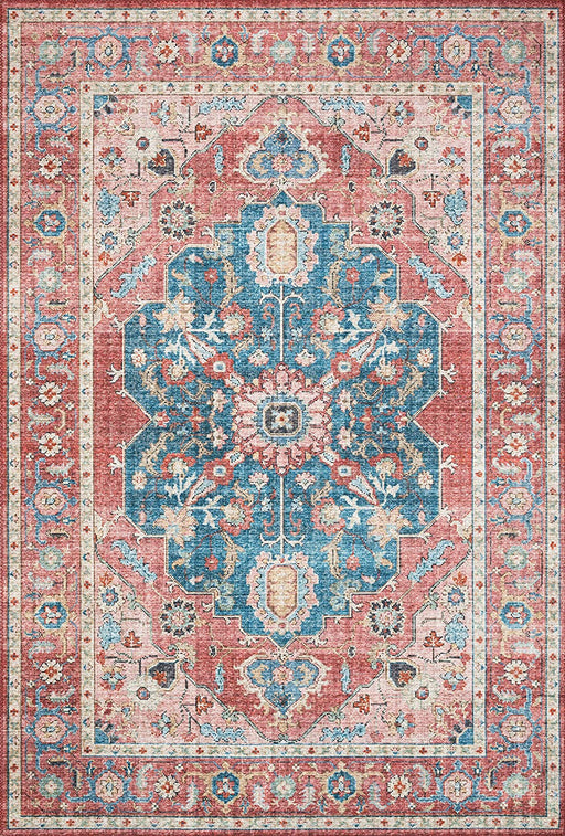 9'-0" x 12'-0" Brick / Ocean Traditional Area Rug By Loloi