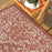 Size 5 x 8 Color Red/Taupe Bohemian Medallion Textured Weave Indoor/Outdoor Area Rug