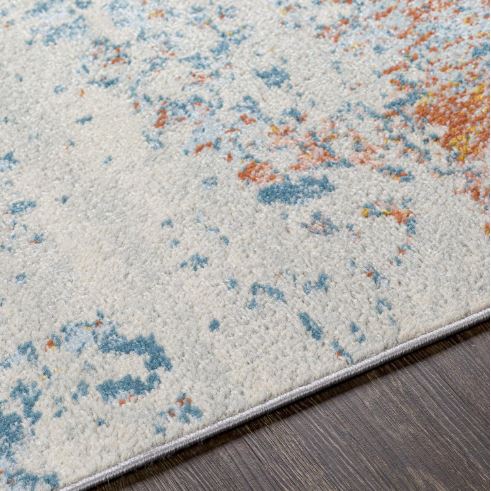 7'10" Round Color: Teal Sunderland Machine Woven Area Rug