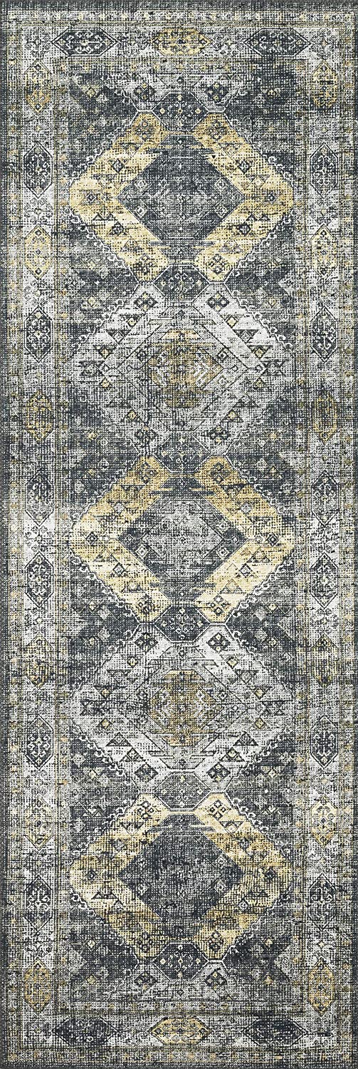 Loloi II Skye Collection GRAPHITE / SILVER, Traditional 2'-6" x 7'-6" Runner