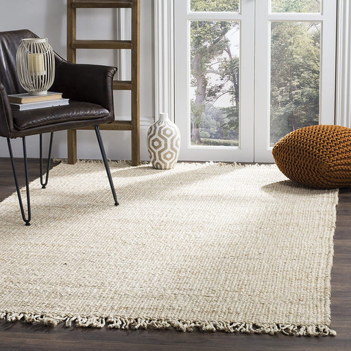 SAFAVIEH Natural Fiber Collection Area Rug - 5' x 7'6, Natural, Handmade  Chunky Textured Jute 0.75-inch Thick, Ideal for High Traffic Areas in  Living
