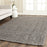 SAFAVIEH Natural Fiber Collection 4' Square Light Grey Handmade Chunky Textured Premium Jute 0.75-inch Thick Area Rug