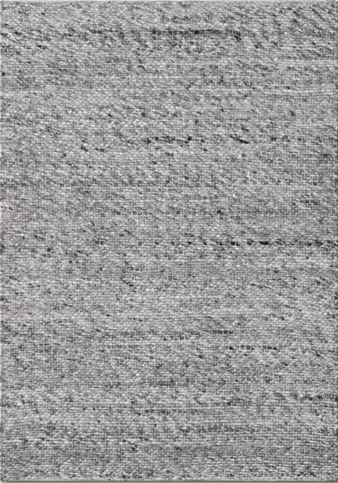 Size 5'x7' Color Gray Chunky Knit Wool Woven Rug