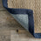 Rug Size 2' 6" X 6' Runner Color Navy Seagrass with Border