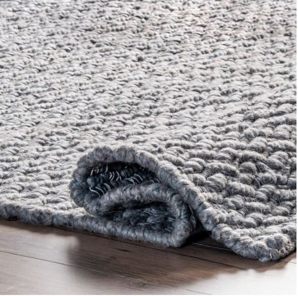 5 x 8 Wool Light Blue Indoor Solid Area Rug By nuLOOM
