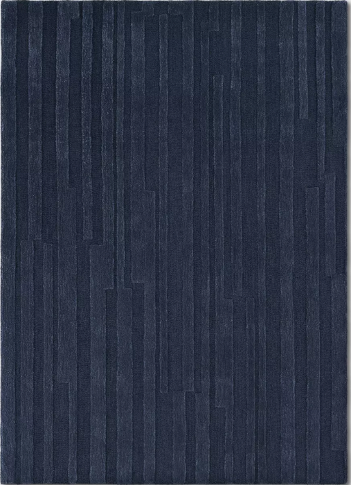 Size 5'X7' Color Navy Hand Made Rug