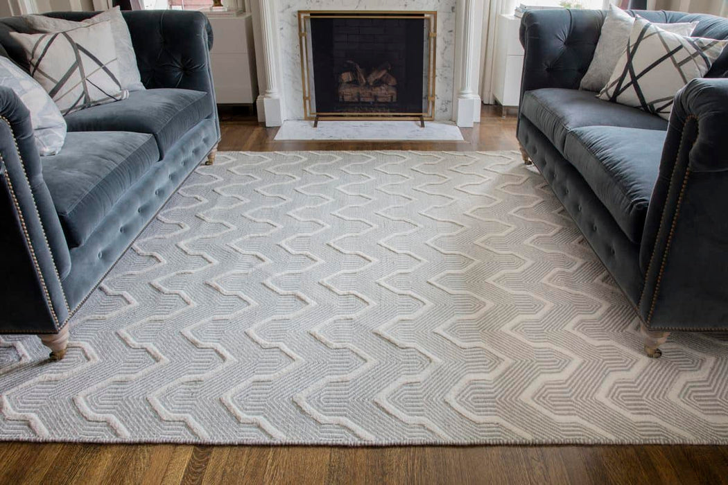 5x8 Color Grey Hand-Tufted Area Rug By Momeni