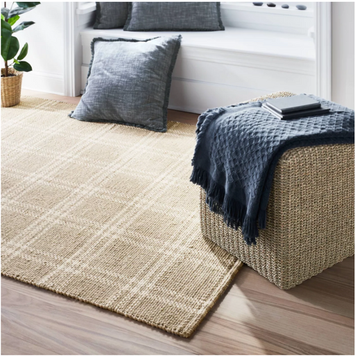 Size 7'x10' Cottonwood Hand Woven Plaid Wool/Cotton Area Rug Neutral - Threshold™ designed with Studio McGee