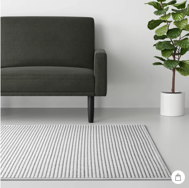 Size 5'X7' Stripe Woven Area Rug Gray - Made By Design™