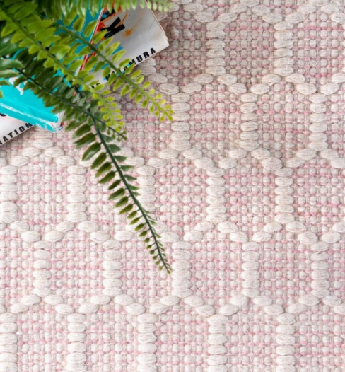 8 x 10 Baby Pink nuLOOM Wylie Indoor Geometric Handcrafted Area Rug