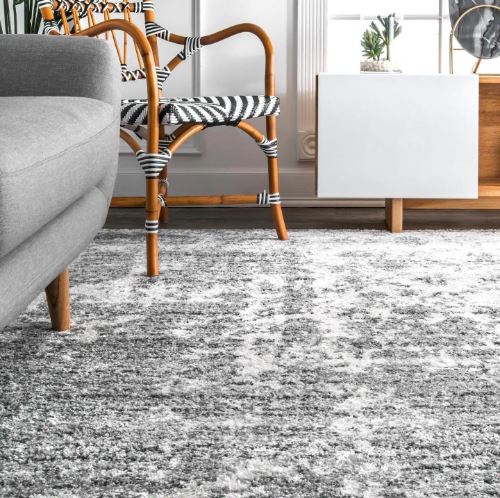 nuLOOM Deedra Misty Contemporary Gray 5 ft. Square Rug