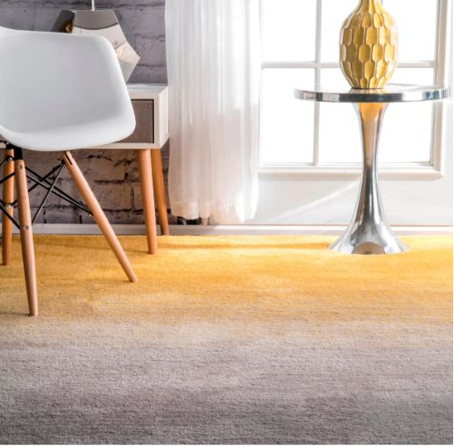 5 ft. x 8 ft. Yellow Ombre Shag  Area Rug nuLOOM
