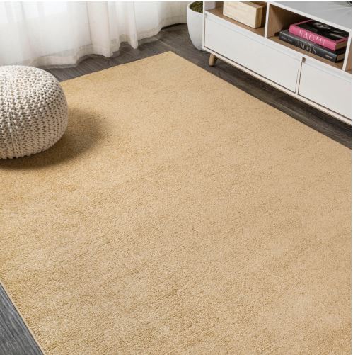 JONATHAN Y Haze Solid Low-Pile Mustard 4 ft. x 6 ft. Area Rug