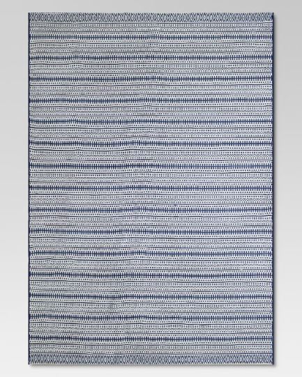 Size 7'x10' Pattern Stripe Outdoor Rug Blue - Threshold™