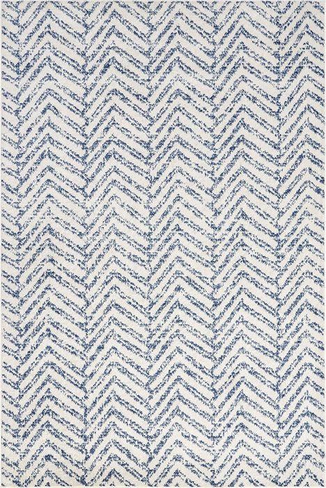 6' 7" x 9', Blue Transitional Striped nuLOOM Rug