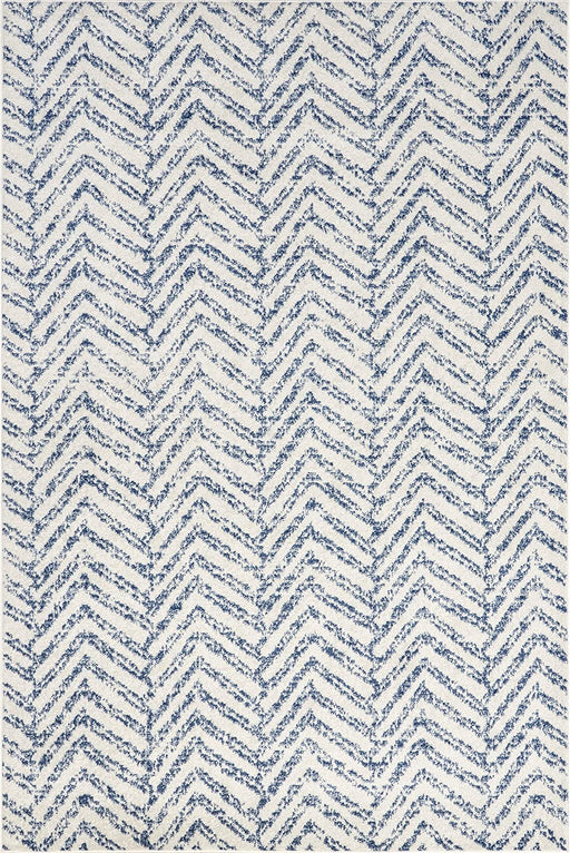6' 7" x 9', Blue Transitional Striped nuLOOM Rug