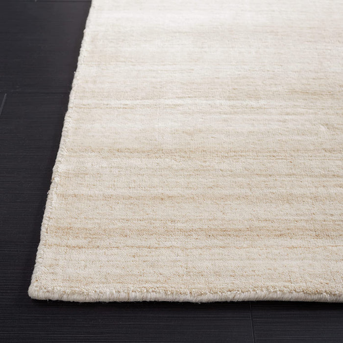 3' x 5' Beige Handmade Modern Wool & Viscose Accent Rug By SAFAVIEH