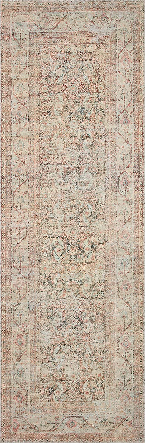 Loloi Natural / Apricot, Traditional 2'-3" x 3'-9" Accent Rug