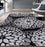 Size 3'1" x 5' Color Black Rugshop Modern Floral Circles Design Easy Cleaning for Living Room,Bedroom,Home Office,Kitchen Non Shedding Area Rug