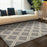 Size 8' x 10', Gray SUPERIOR Contemporary Ornamental Double Trellis Power-Loomed Indoor Area Rug