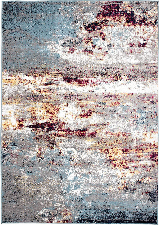 Size 7'10" x 10' Multi-Colors Rugshop Distressed Abstract Watercolor Area Rug