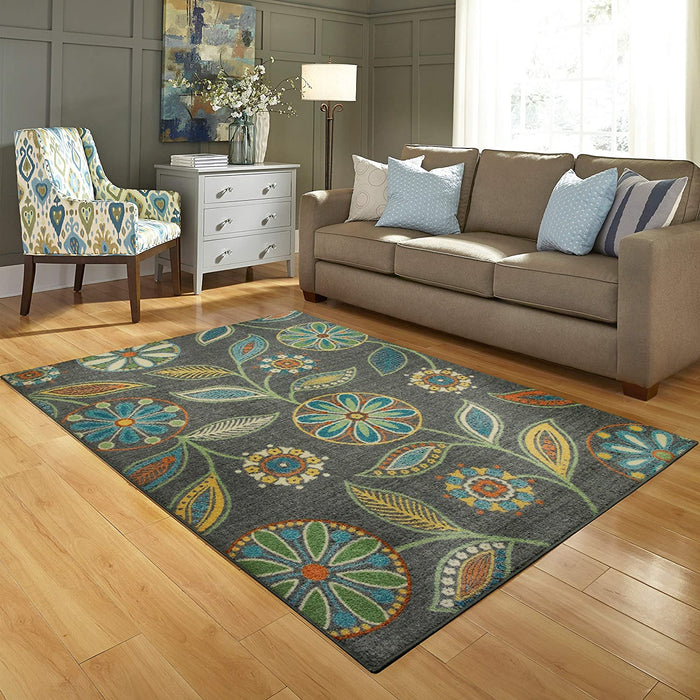 Size 7 x 10 Multi Colored Reggie Floral Area Rug By Maples Rugs