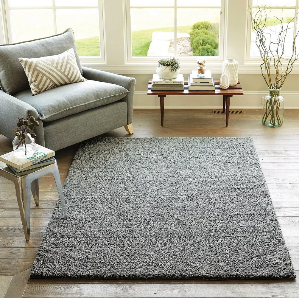 5'X7' Gray Solid Tufted Micropoly Shag Area Rug - Project 62™