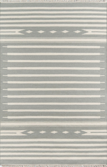 5x8 Color Grey Hand Woven 100% Wool Area Rug by Erin Gates Momeni